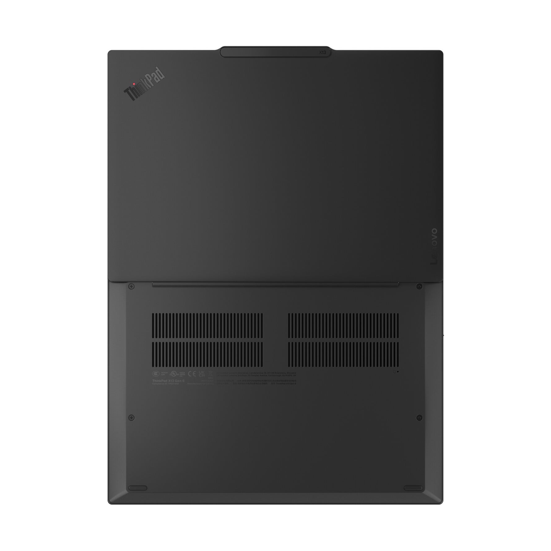 Lenovo ThinkPad X13 Gen 6 (Intel) Intel Core Ultra 7 255U Laptop 33,8 cm (13.3") WUXGA 32 GB LPDDR5x-SDRAM 512 GB SSD Wi-Fi 7 (802.11be) Windows 11 Pro Engels Zwart