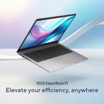 ASUS ExpertBook P1 P1503CVAY-S73417X Intel Core 7 240H Laptop 39,6 cm (15.6") Full HD 16 GB DDR4-SDRAM 256 GB SSD Wi-Fi 6 (802.11ax) Windows 11 Pro Grijs QWERTY US International