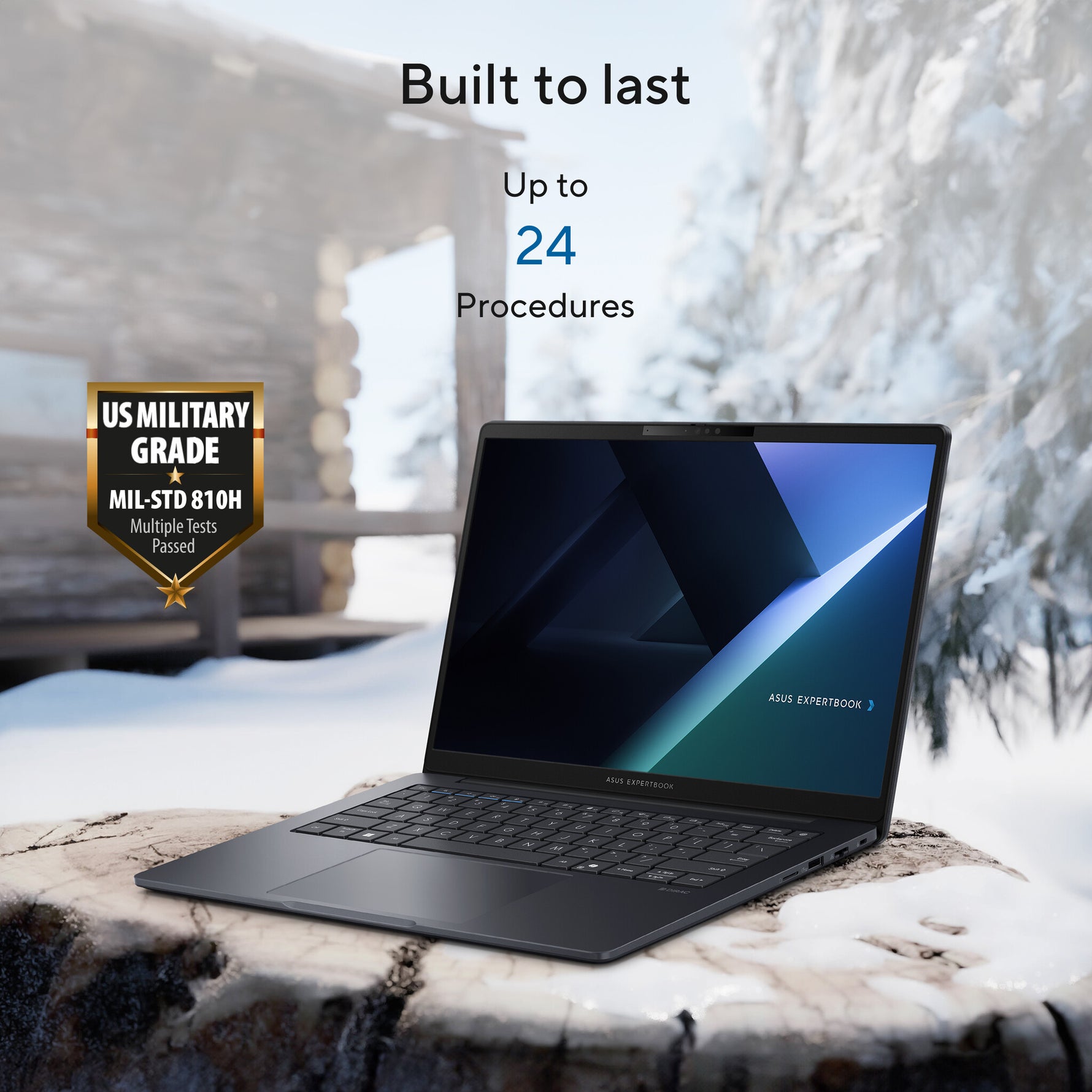 ASUS ExpertBook B3 B3405CCA-LY4315X Intel Core Ultra 7 255H Laptop 35,6 cm (14") WUXGA 16 GB DDR5-SDRAM 512 GB SSD Wi-Fi 6E (802.11ax) Windows 11 Pro Zwart, Grijs QWERTY US International