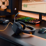 Glorious Gaming Glorious GHS Eternal - Stereo gaming headset voor pc, PS5, PS4, Xbox, Switch - Custom-tuned gekantelde drivers, verstelbare kristalheldere afneembare mic, 3,5 mm - Duurzaam dag/nacht comfort - Zwart