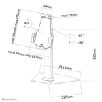 Neomounts TABLET-D150SILVER Tablet standaard bureau 7.9-10.5" - vergrendelbaar - universeel
