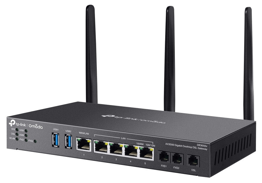 TP-Link Omada DR3220v-4G draadloze router Gigabit Ethernet Dual-band (2.4 GHz / 5 GHz) Zwart