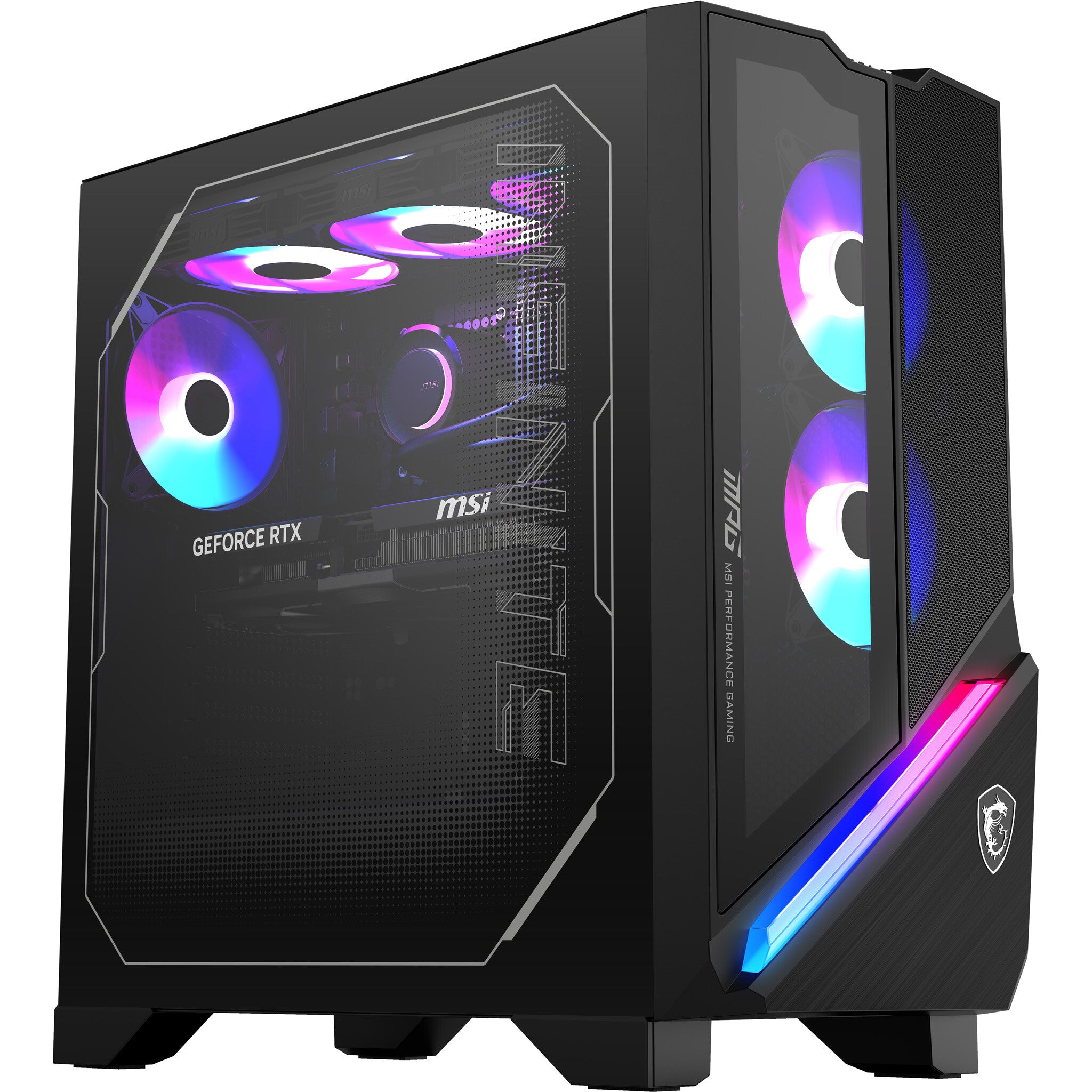 MSI MPG Infinite X3 AI 2NVR7-036EU Intel Core Ultra 7 265K 32 GB DDR5-SDRAM 1 TB SSD NVIDIA GeForce RTX 5070 Ti Windows 11 Home Desktop PC Zwart