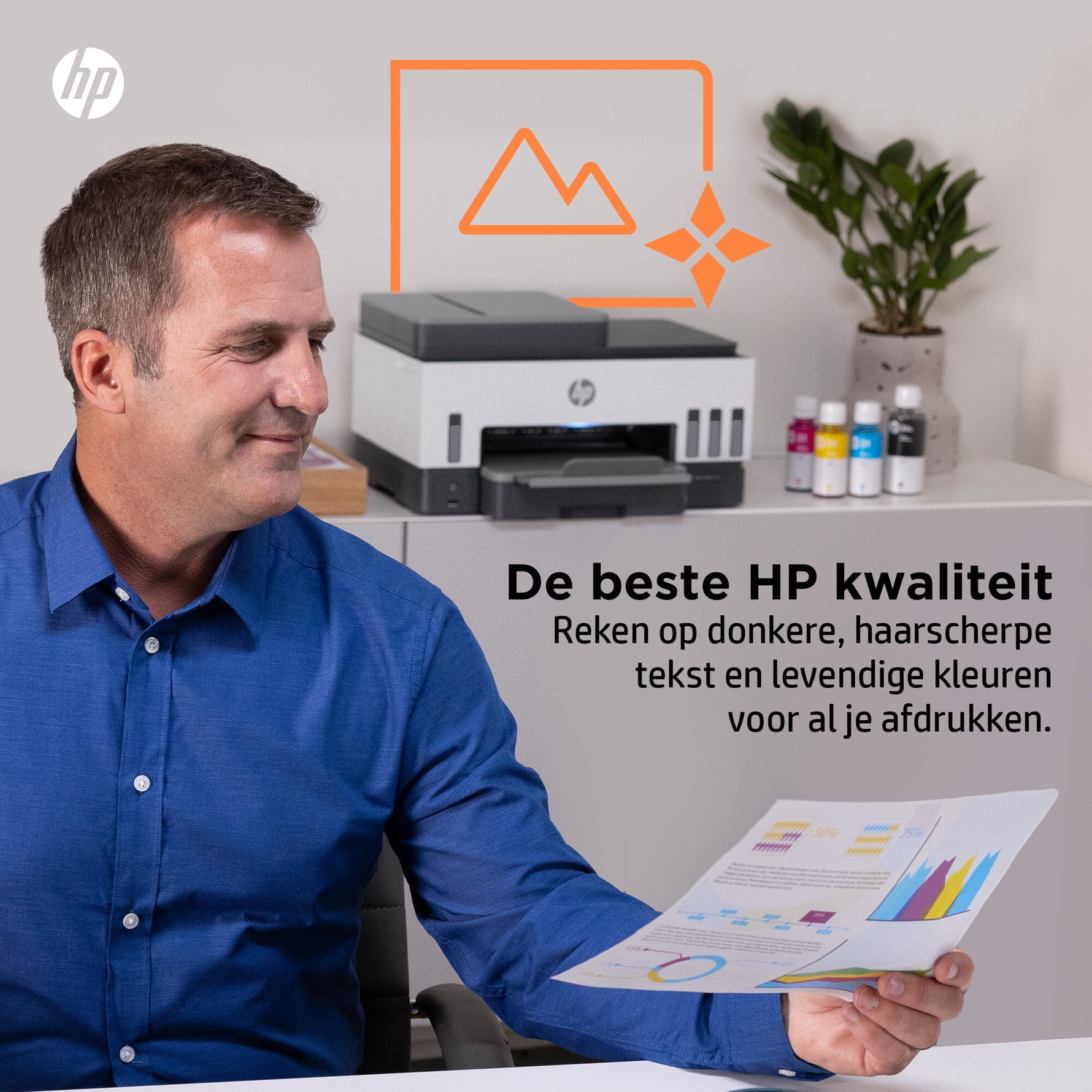 HP Smart Tank 7605 Draadloos All-in-One Kleur Printer, Dubbelzijdig printen; Kopieerapparaat, Scanner
