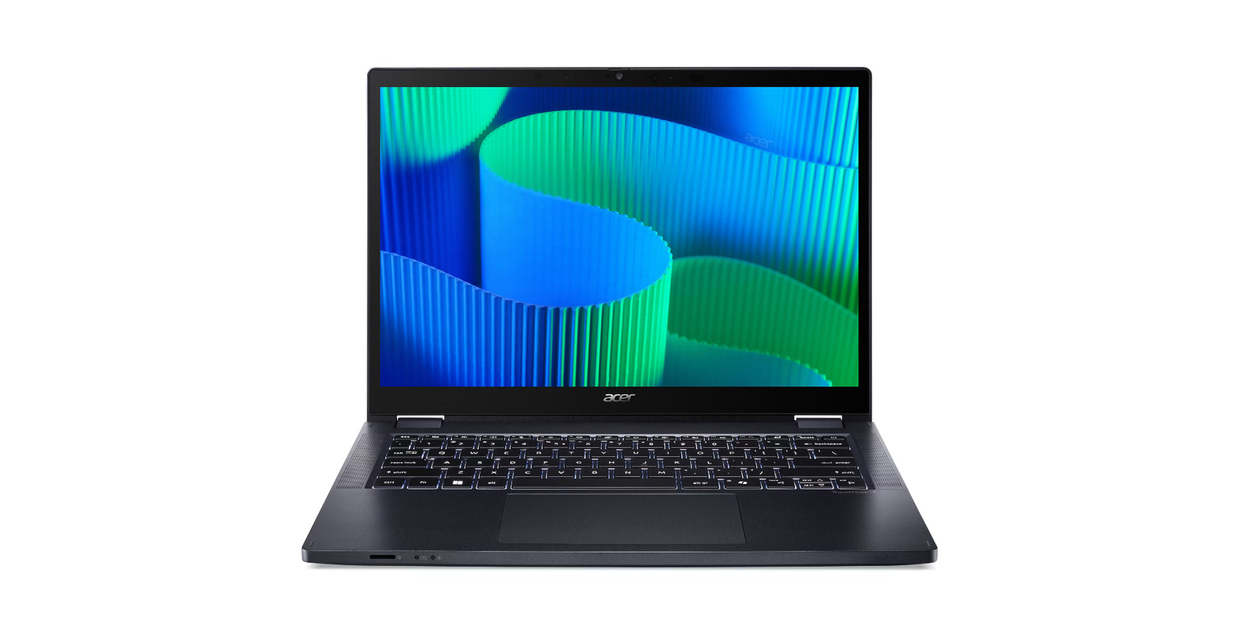 Acer TravelMate Spin 14 TMP414RN-54 Intel Core Ultra 7 155U Hybride (2-in-1) 35,6 cm (14") Touchscreen WUXGA 32 GB DDR5-SDRAM 1 TB SSD Wi-Fi 6E (802.11ax) Windows 11 Pro Nederlands Blauw