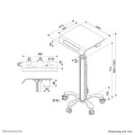 Neomounts MED-M050 Medisch mobiel werkstation 10-18" - gasveer