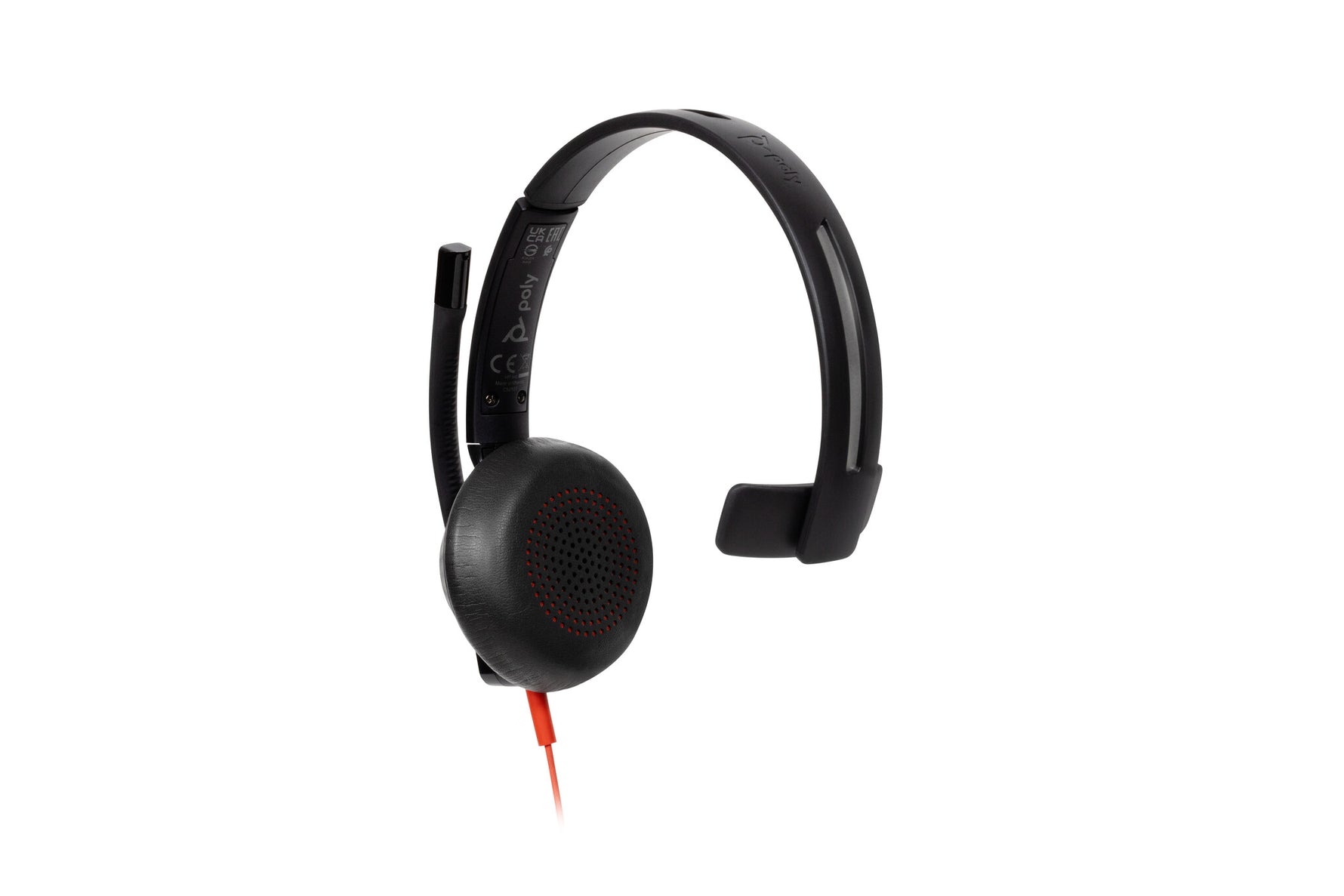 HP Poly Blackwire 5210 mono USB-C-headset + 3,5 mm stekker + USB-C/A-adapter