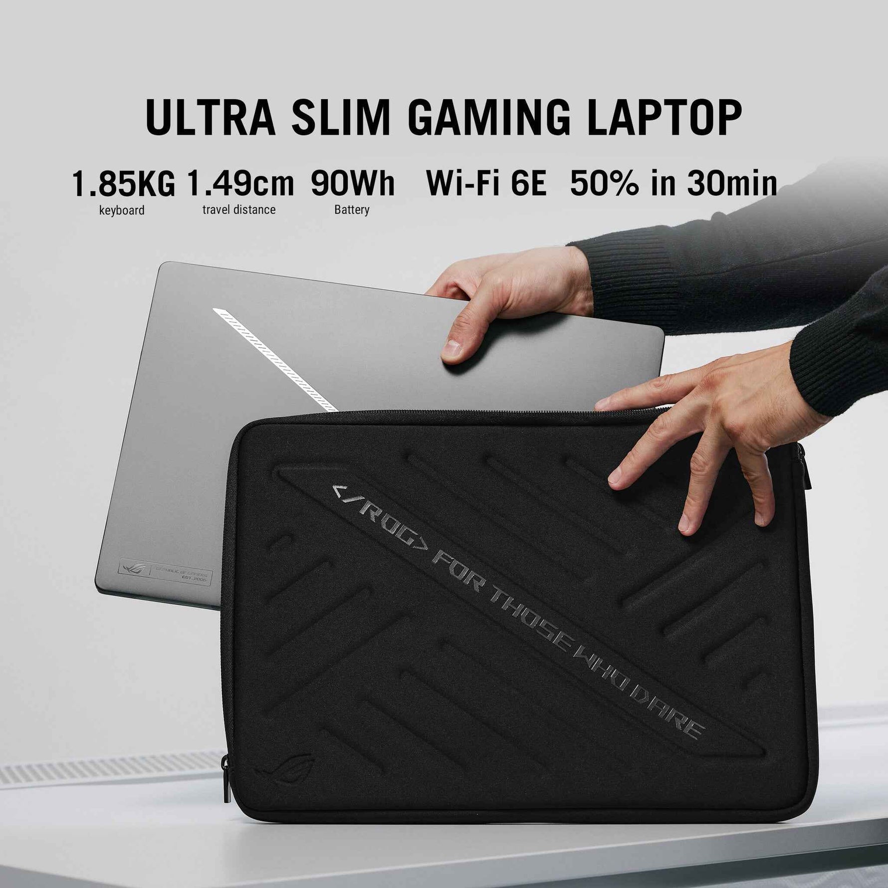 ASUS ROG Zephyrus G16 GU605MI-QR038W Intel Core Ultra 7 155H Laptop 40,6 cm (16") WQXGA 16 GB LPDDR5x-SDRAM 1 TB SSD NVIDIA GeForce RTX 4070 Wi-Fi 6E (802.11ax) Windows 11 Home Nederlands Grijs, Zwart