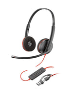 HP Poly Blackwire 3220 stereo USB-C-headset + USB-C/A-adapter (bulk)