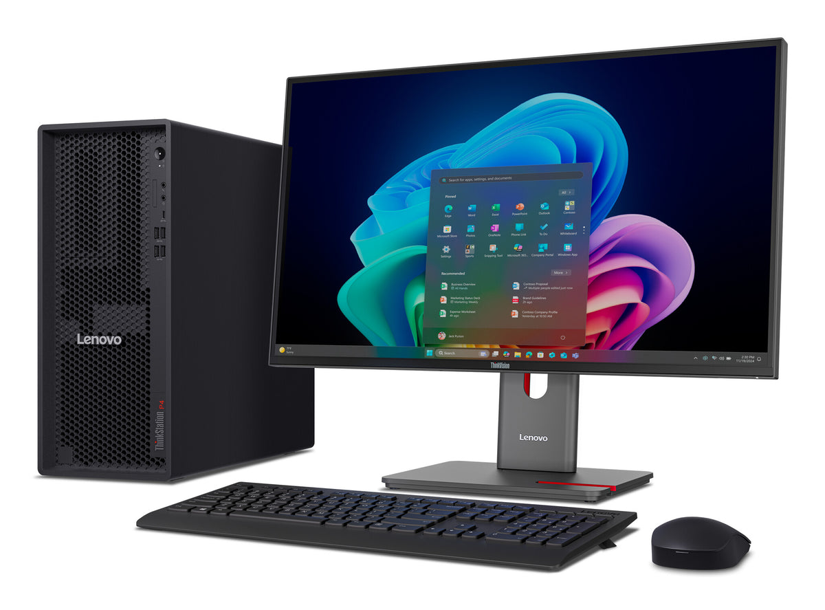 Lenovo ThinkStation P4 AMD Ryzen™ 9 PRO 32 GB DDR5-SDRAM 1 TB SSD Windows 11 Pro Tower PC Zwart