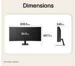 LG 34U601B-B computer monitor 86,4 cm (34") 3440 x 1440 Pixels Dual WQHD LCD Zwart