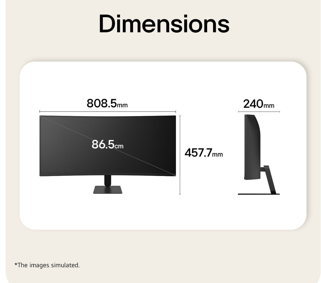 LG 34U601B-B computer monitor 86,4 cm (34") 3440 x 1440 Pixels Dual WQHD LCD Zwart