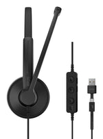 EPOS 1001419 hoofdtelefoon/headset Bedraad Hoofdband Kantoor/callcenter USB Type-C / USB Type-A Zwart