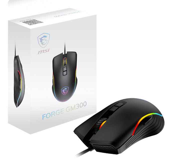 MSI FORGE GM300 muis Gamen Ambidextrous USB Type-A Optisch 7200 DPI