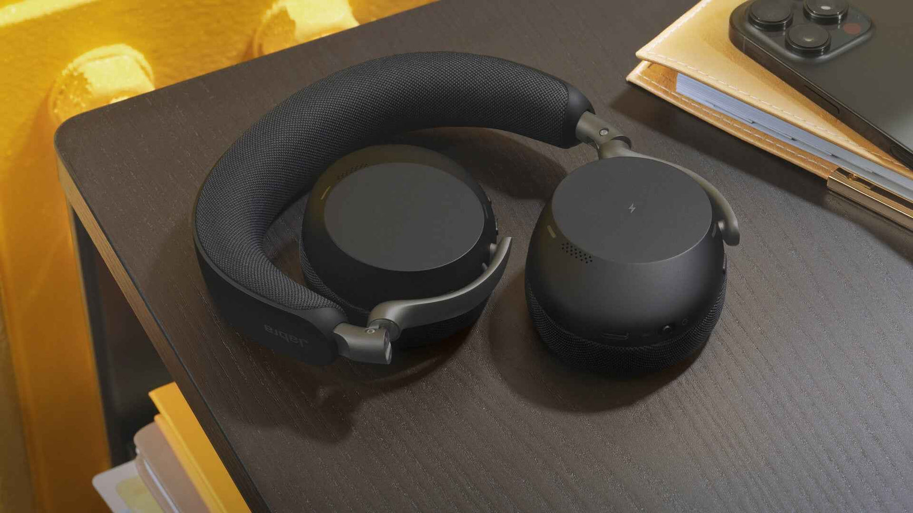 Jabra Evolve3 75 Headset Draadloos Hoofdband Oproepen/muziek USB Type-C Bluetooth Zwart