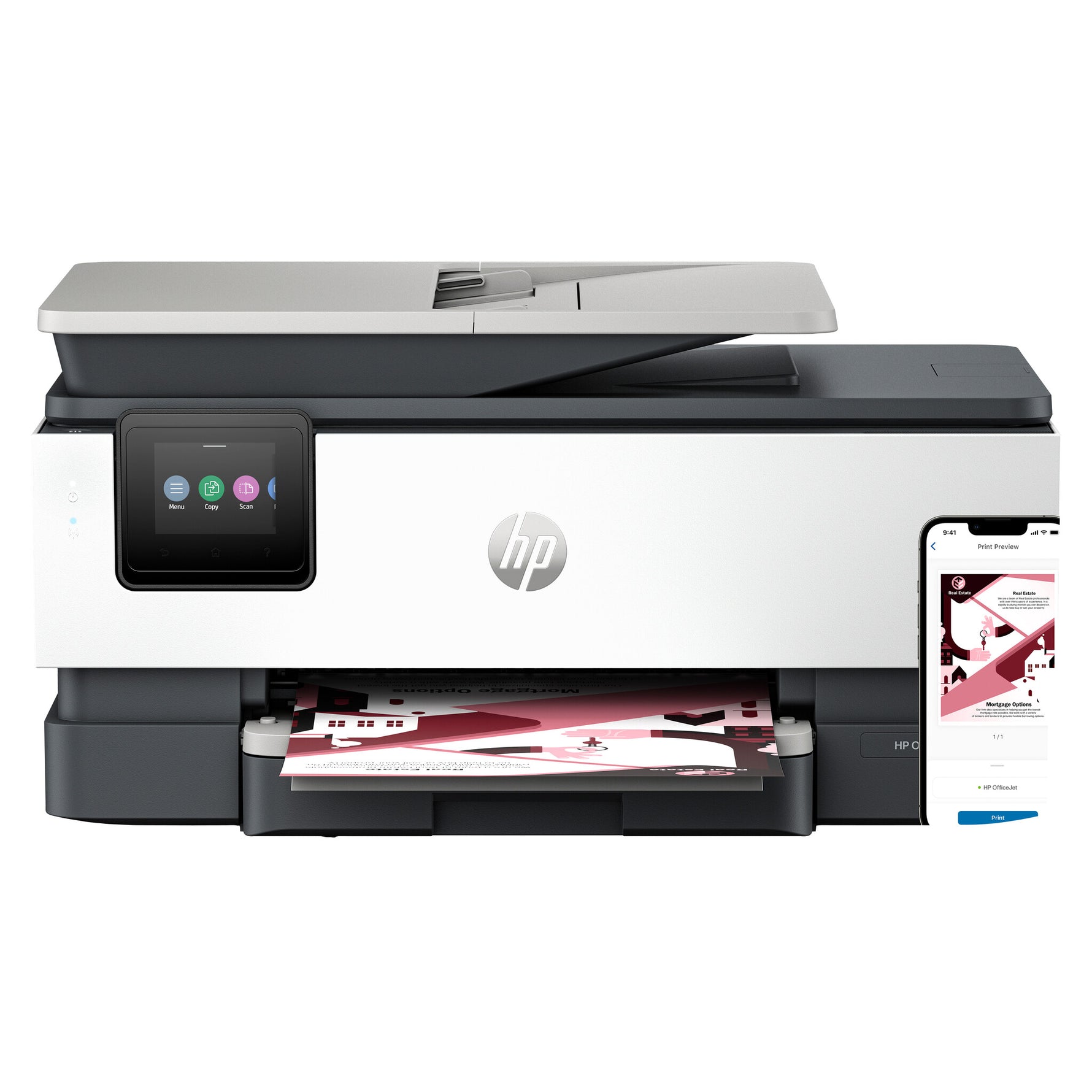 HP OfficeJet Pro 8122e Draadloos All-in-One Kleur Printer, Instant Ink; Dubbelzijdig printen