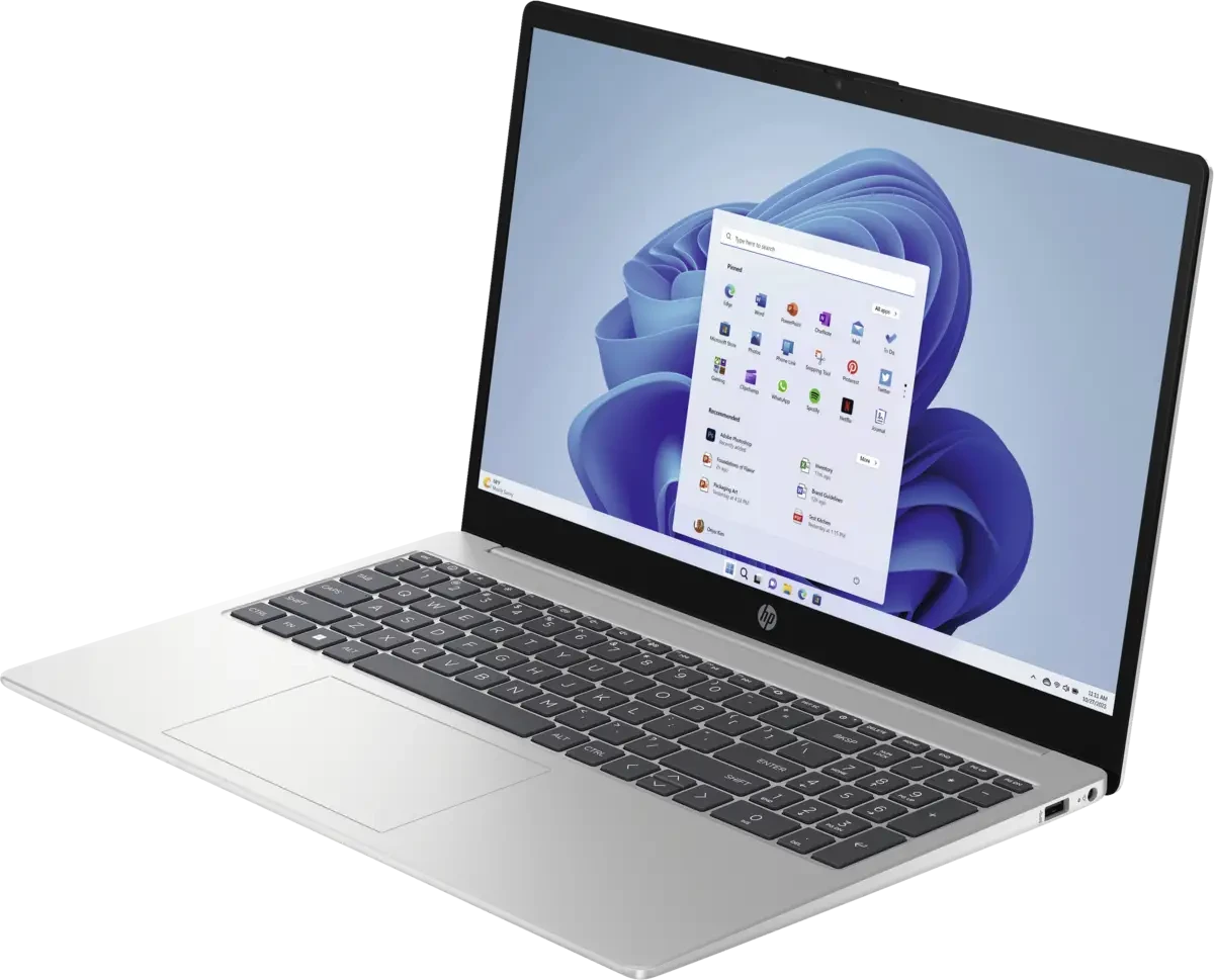 HP 15-fd1257ndx Core 5-120U (Copilot)16GB DDR4 1DM 3200 512GB PCIe valueIntel Graphics Natural Silver (FF+) - 720p TNR PVCY ST 15.6 FHD(1920x1080) AG IPS 300 nitsA QWERTY Intel Core 5 Laptop 39,6 cm (15.6") Full HD DDR4-SDRAM SSD Wi-Fi 6 (802.11ax) Window