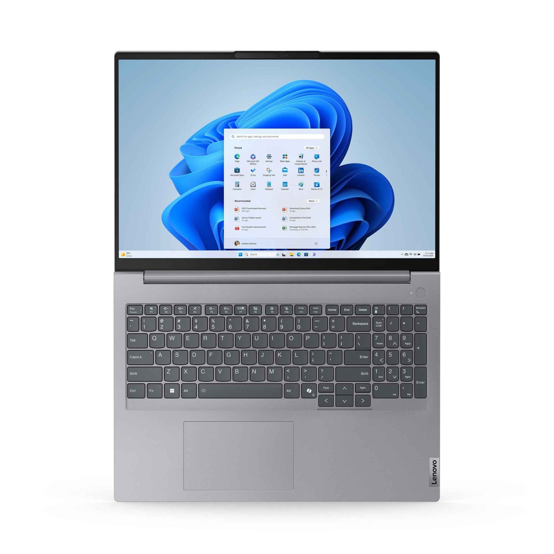 Lenovo ThinkBook 16 G7 ARP AMD Ryzen™ 5 7535HS Laptop 40,6 cm (16") WUXGA 16 GB DDR5-SDRAM 512 GB SSD Wi-Fi 6E (802.11ax) Windows 11 Pro Engels Grijs
