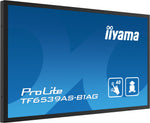 iiyama TF6539AS-B1AG computer monitor 163,8 cm (64.5") 3840 x 2160 Pixels 4K Ultra HD LED Touchscreen Zwart