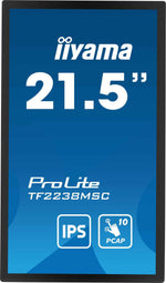 iiyama TF2238MSC-B1 computer monitor 53,3 cm (21") 1920 x 1080 Pixels Full HD LED Touchscreen Zwart