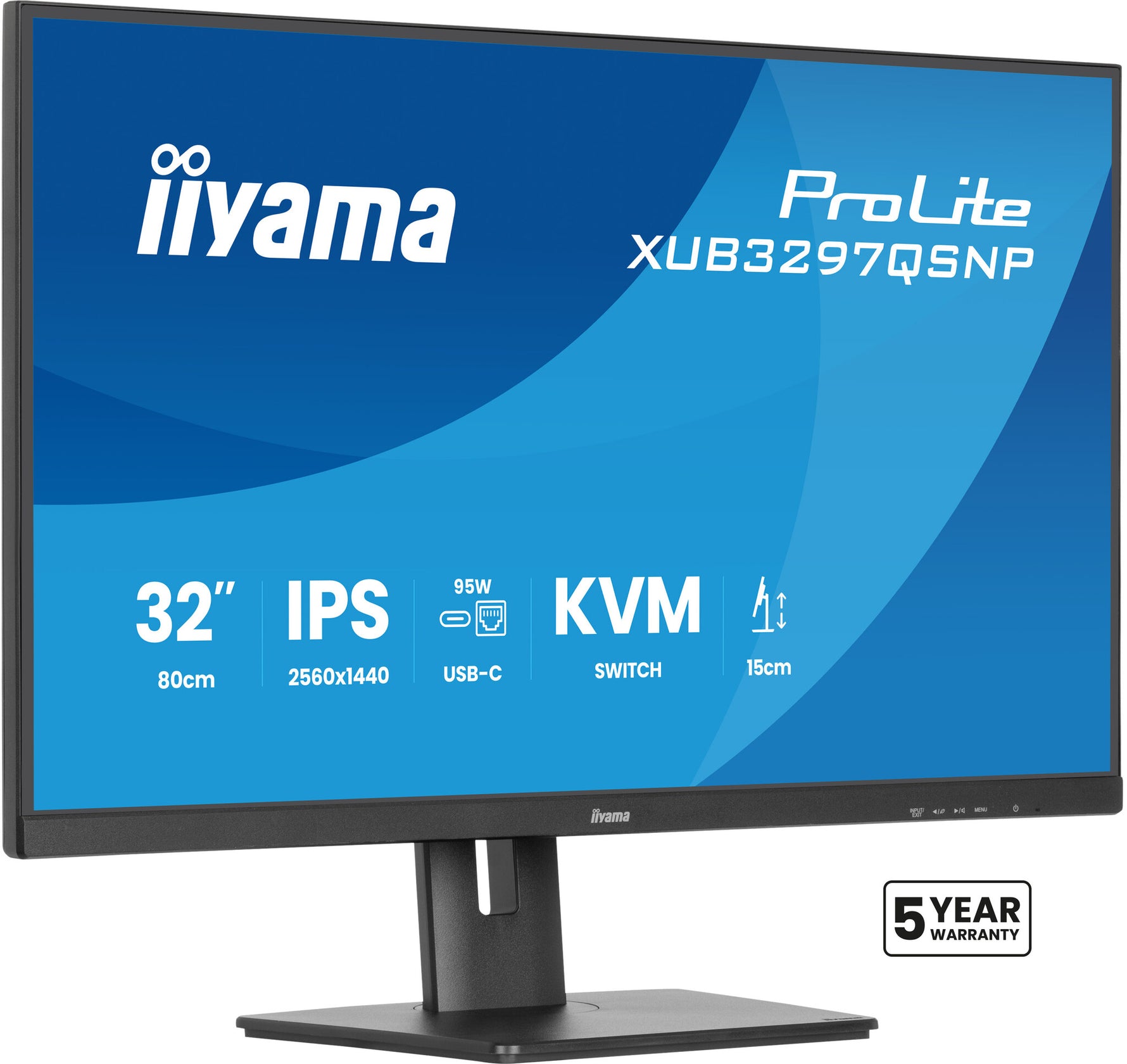 iiyama ProLite XUB3297QSNP-B1 computer monitor 81,3 cm (32") 2560 x 1440 Pixels Quad HD LED Zwart