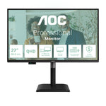 AOC Q27P4CV computer monitor 68,6 cm (27") 2560 x 1440 Pixels Quad HD LED Zwart