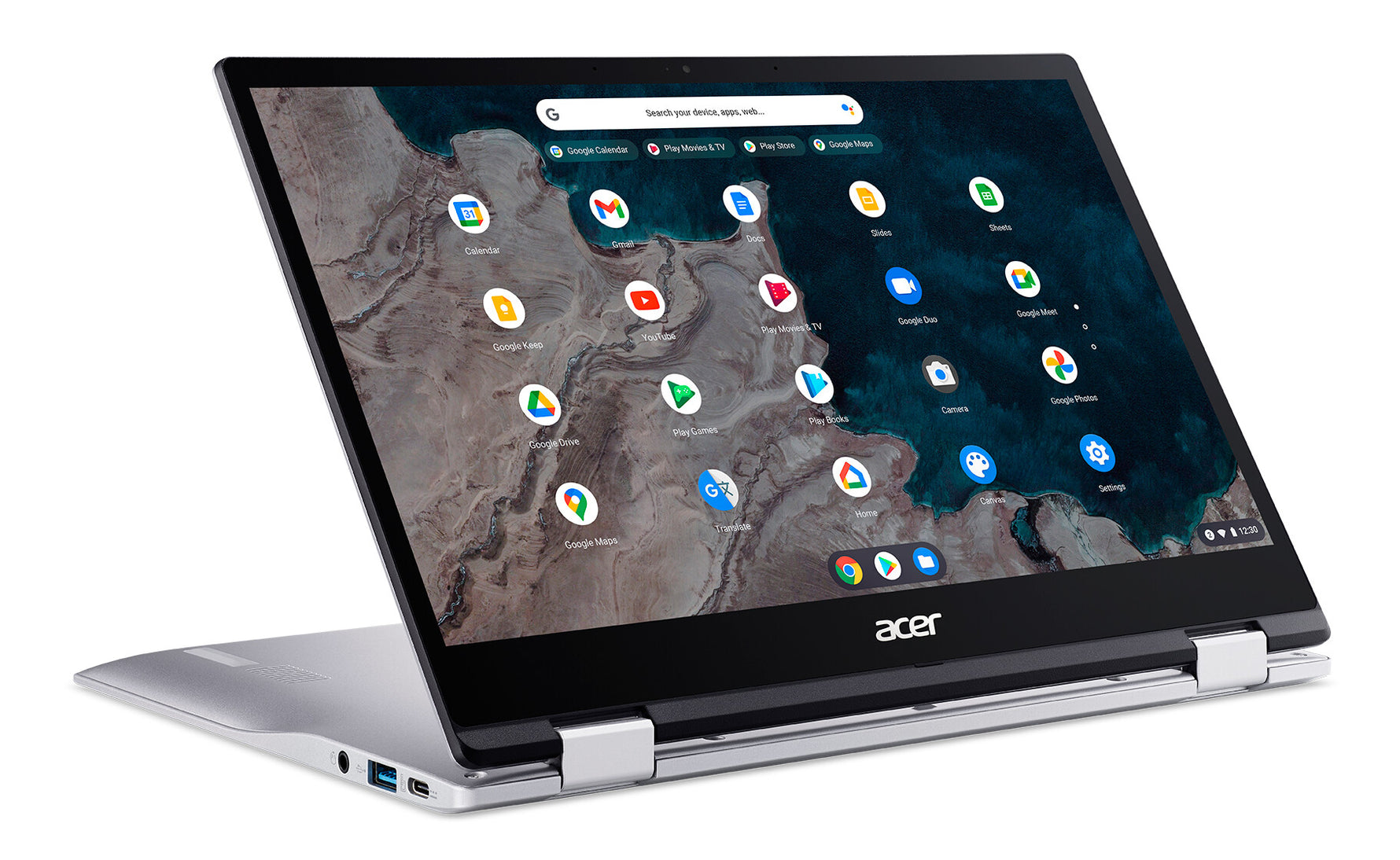 Acer Chromebook CP513-1HL-S1YN Snapdragon 7c 33,8 cm (13.3") Touchscreen Full HD 8 GB LPDDR4x-SDRAM 128 GB eMMC Wi-Fi 5 (802.11ac) ChromeOS voor ondernemingen Zilver