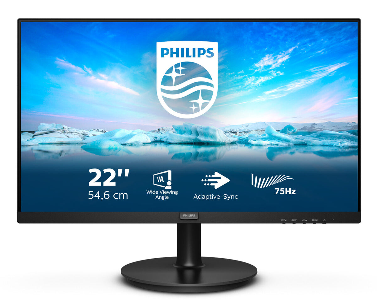 Philips V Line 222V8LA/00 computermonitor 54,6 cm (21.5") 1920 x 1080 Pixels Full HD LCD Zwart