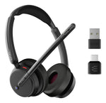 EPOS 1001490 hoofdtelefoon/headset Bedraad en draadloos Hoofdband Kantoor/callcenter USB Type-C Bluetooth Zwart