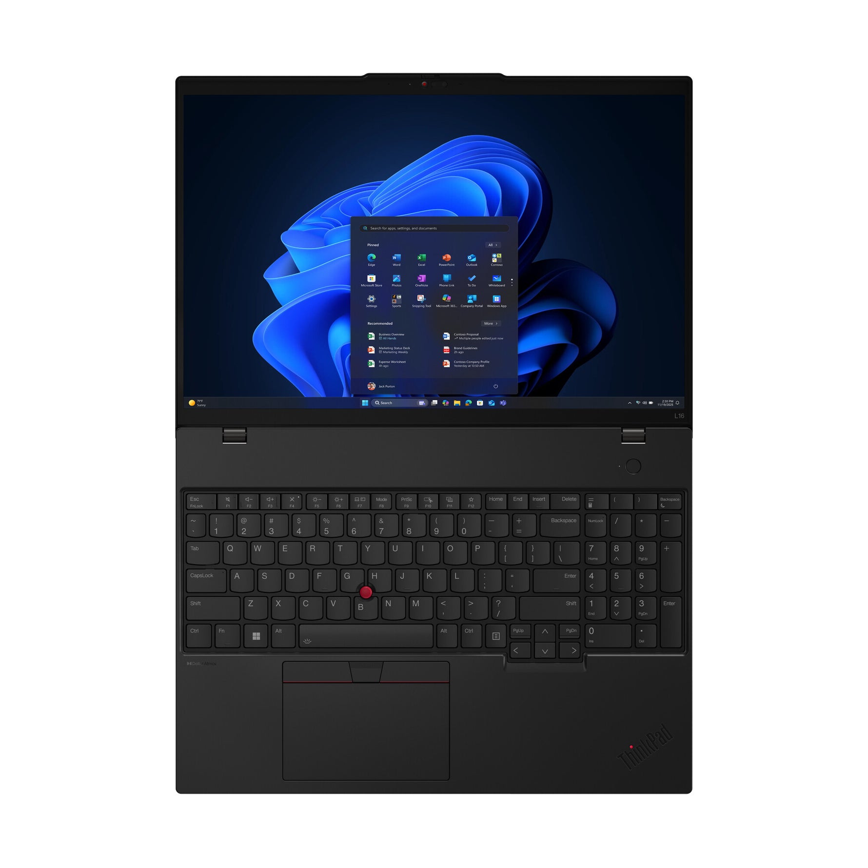 Lenovo ThinkPad L16 Gen 2 (AMD) AMD Ryzen™ 5 PRO 215 Laptop 40,6 cm (16") WUXGA 16 GB DDR5-SDRAM 512 GB SSD Wi-Fi 7 (802.11be) Windows 11 Pro Engels Zwart
