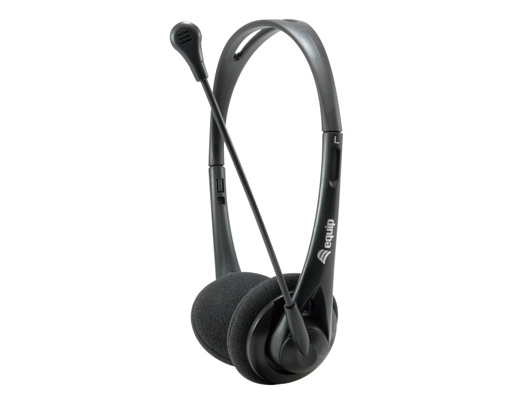 Equip Chat Headset Bedraad Hoofdband Oproepen/muziek Zwart