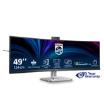 Philips 5000 series 49B2U5900CH/00 computer monitor 124 cm (48.8") 5120 x 1440 Pixels Dual QHD LCD Zwart