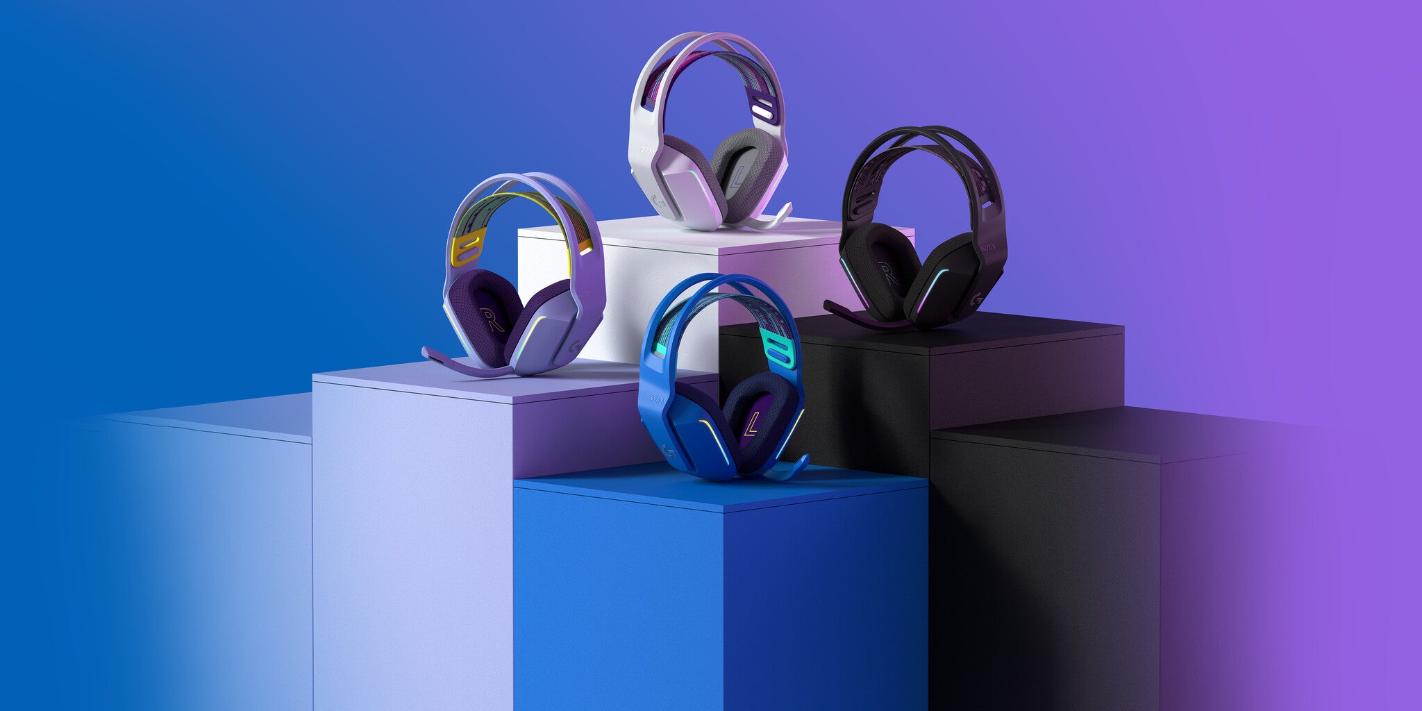 Logitech G G733 LIGHTSPEED Draadloze RGB Gaming Headset Wit