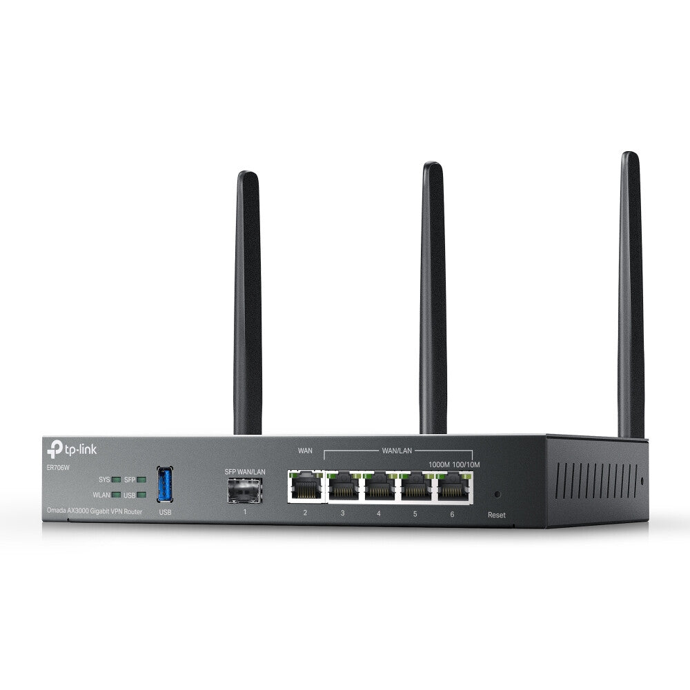 TP-Link Omada ER706W draadloze router Gigabit Ethernet Dual-band (2.4 GHz / 5 GHz) Zwart
