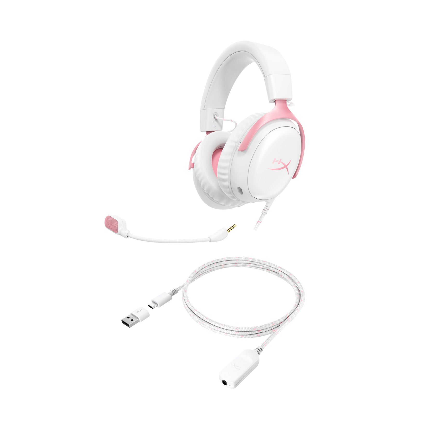 HyperX Cloud III - Gaming Headset (wit/roze)