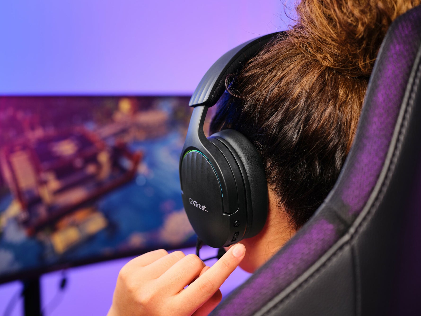 Trust GXT 491 Fayzo Headset Bedraad en draadloos Hoofdband Gamen USB Type-C Bluetooth Zwart