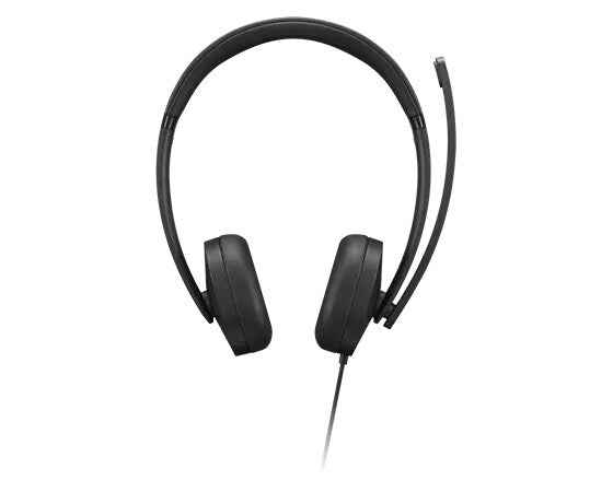 Lenovo 4XD1P83425 hoofdtelefoon/headset Bedraad Hoofdband Oproepen/muziek USB Type-A Zwart