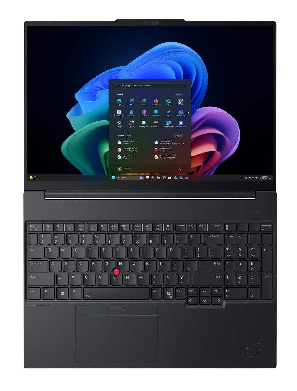 Lenovo ThinkPad E16 Gen 4 (Intel) Copilot+ PC Intel Core Ultra 7 355 Laptop 40,6 cm (16") WUXGA 16 GB DDR5-SDRAM 512 GB SSD Wi-Fi 7 (802.11be) Windows 11 Pro Zwart Engels