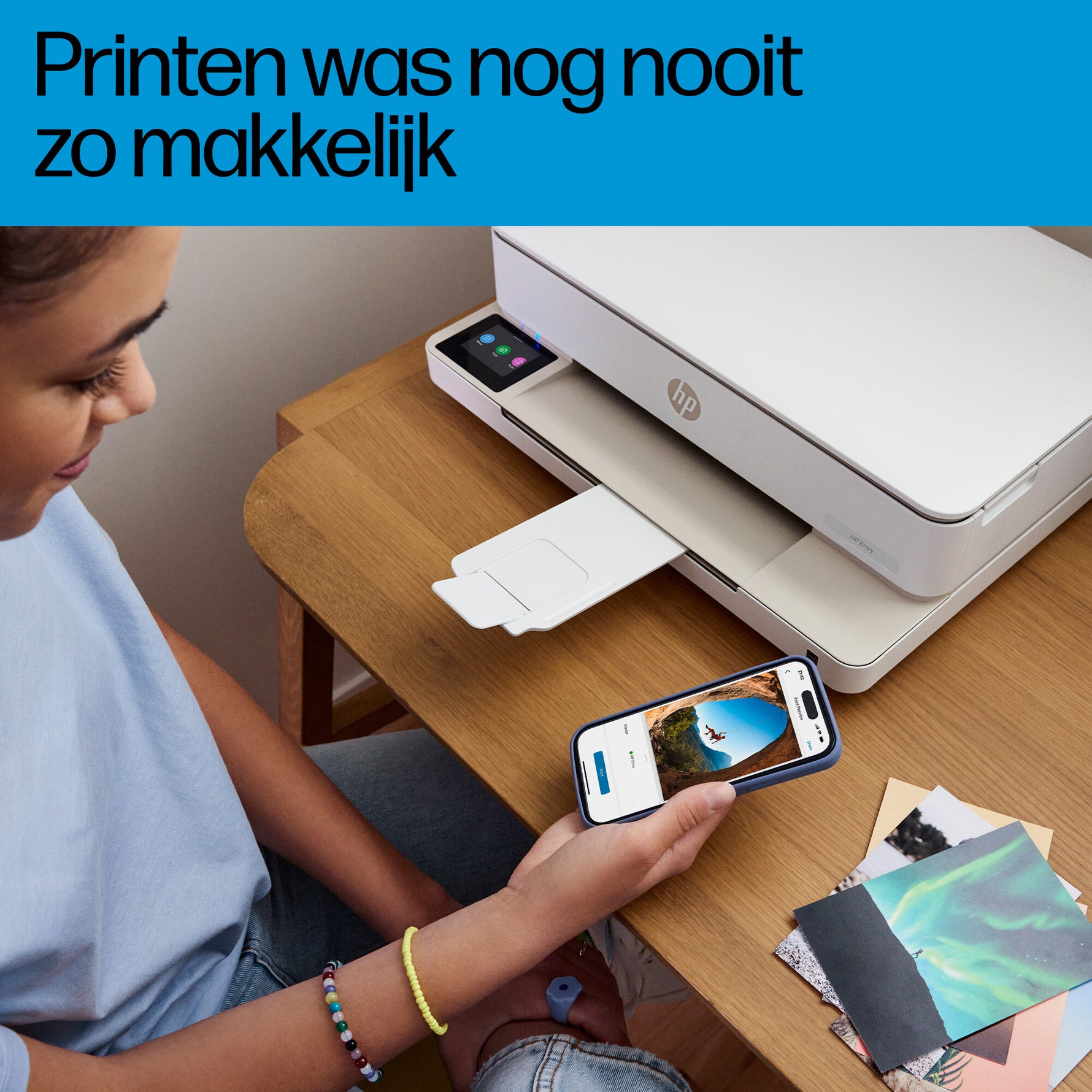 HP ENVY 6122e Wireless All-in-One Kleur Printer, Instant Ink; Foto's printen
