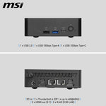 MSI Cubi NUC AI+ 3MG-002EU Copilot+ PC Intel Core Ultra 9 386H 32 GB DDR5-SDRAM 1 TB SSD Windows 11 Pro Mini PC Zwart