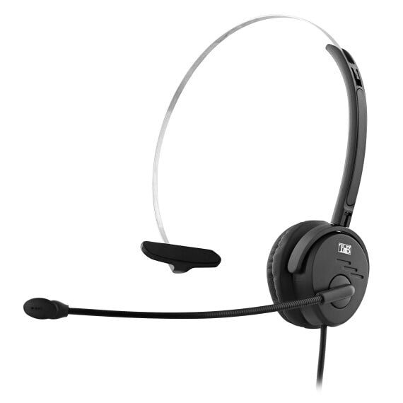 T'nB TNB Activ 100M Professional Mono Headset Jack Usb Rj9 Jack Wired Headset With Usb And Rj9 Adaptors Mono Earpad