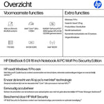 HP EliteBook 6 EB6G1i16 U7 255H 16 64GB/1T PC NL Intel Core Ultra 7 Laptop 40,6 cm (16") WUXGA DDR5-SDRAM 1 TB SSD Wi-Fi 7 (802.11be) Windows 11 Pro AI PC Zilver