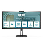 AOC V5 CU34V5CW computer monitor 86,4 cm (34") 3440 x 1440 Pixels Wide Quad HD LED Zwart