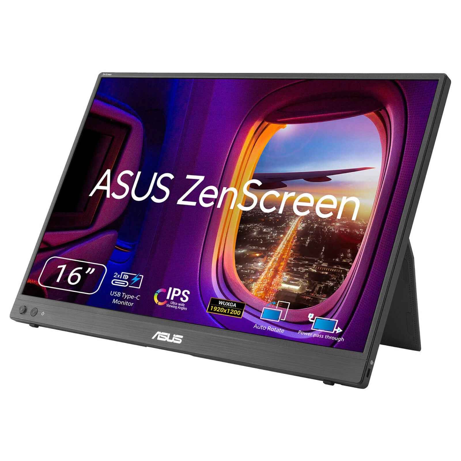 ASUS ZenScreen MB16FC computer monitor 40,6 cm (16") 1920 x 1200 Pixels WUXGA LCD Zwart