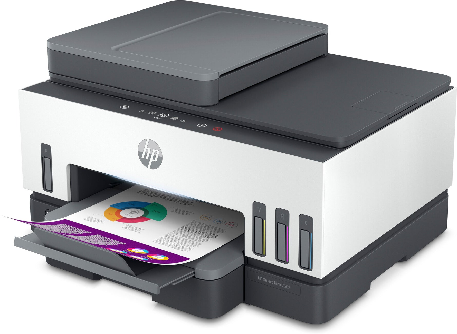 HP Smart Tank 7605 Draadloos All-in-One Kleur Printer, Dubbelzijdig printen; Kopieerapparaat, Scanner