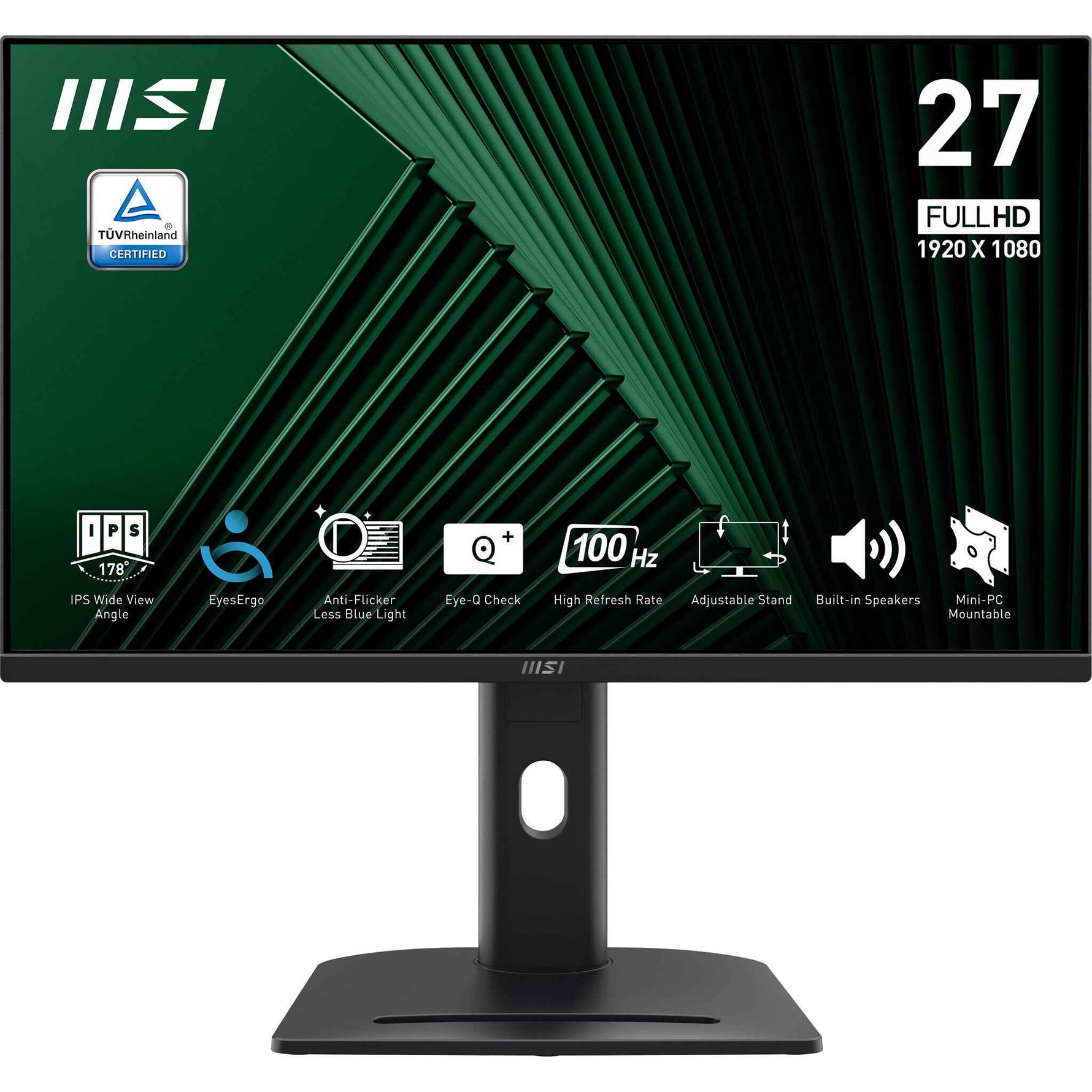 MSI PRO MP275PG computer monitor 68,6 cm (27") 1920 x 1080 Pixels Full HD LCD Zwart