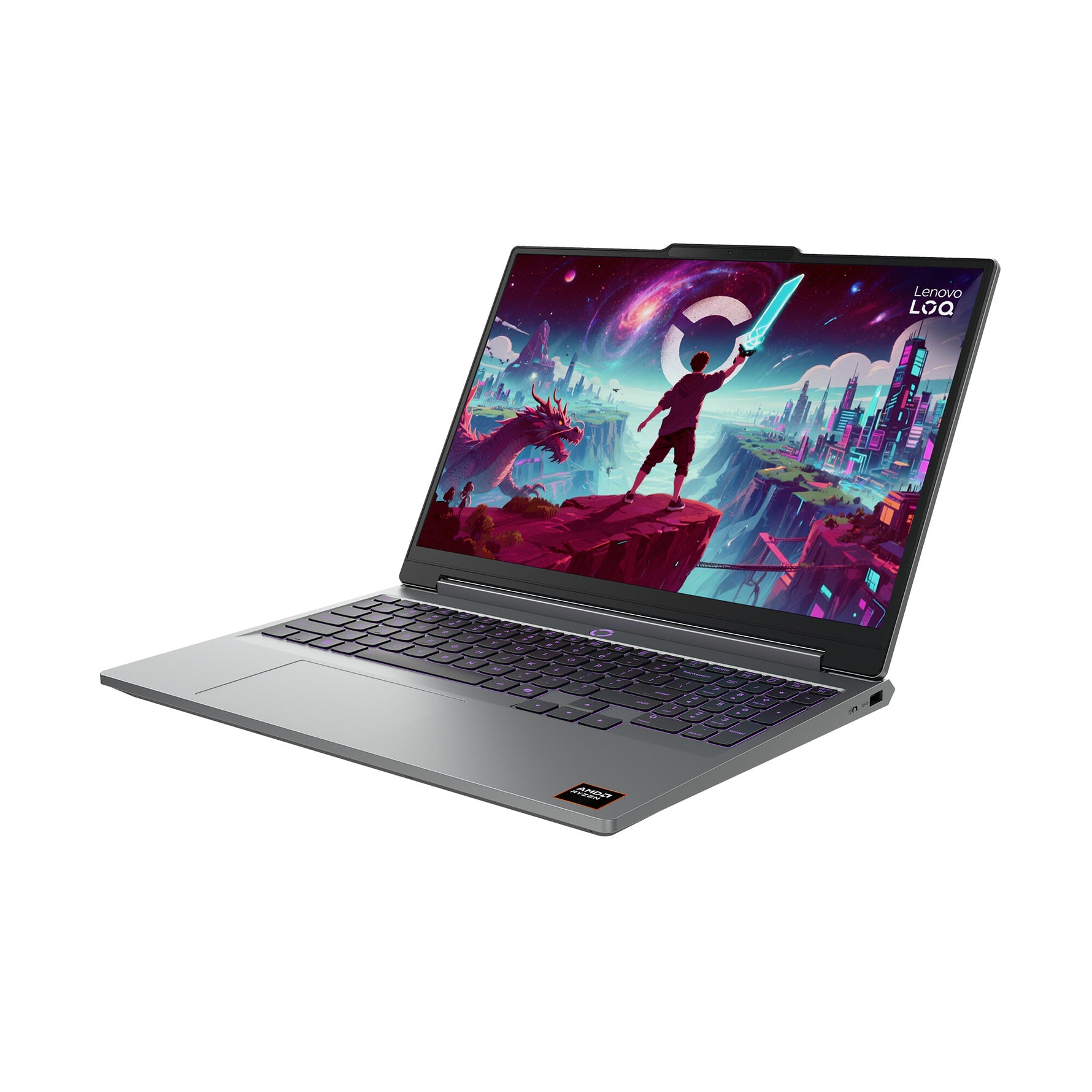 Lenovo LOQ 15AHP11 AMD Ryzen™ 7 250 Laptop 38,9 cm (15.3") WUXGA 16 GB DDR5-SDRAM 1 TB SSD NVIDIA GeForce RTX 5050 Wi-Fi 6 (802.11ax) Windows 11 Home Engels Grijs