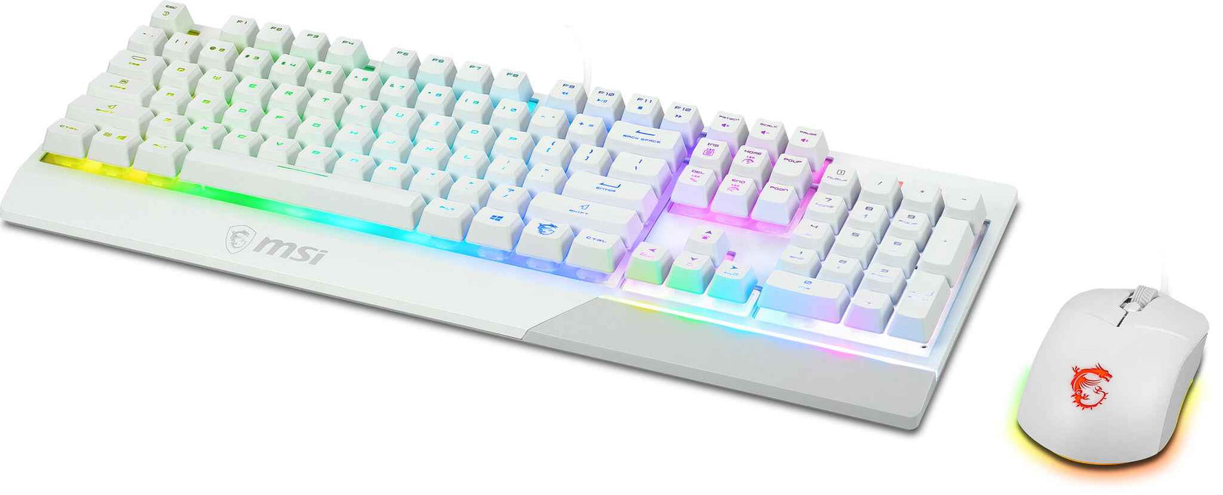 MSI VIGOR GK30 toetsenbord Inclusief muis Gamen USB QWERTY US International Wit