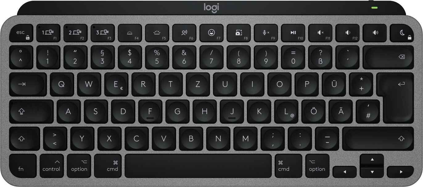 LOGITECH MX Keys Mini For Mac Minimalist Wireless Illuminated Keyboard Space Grey (DE)
