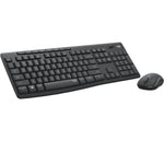 Logitech MK295 920-009800 Silent Wireless Combo, Full-size (100%) USB, QWERTY, Graphite, Mouse incl
